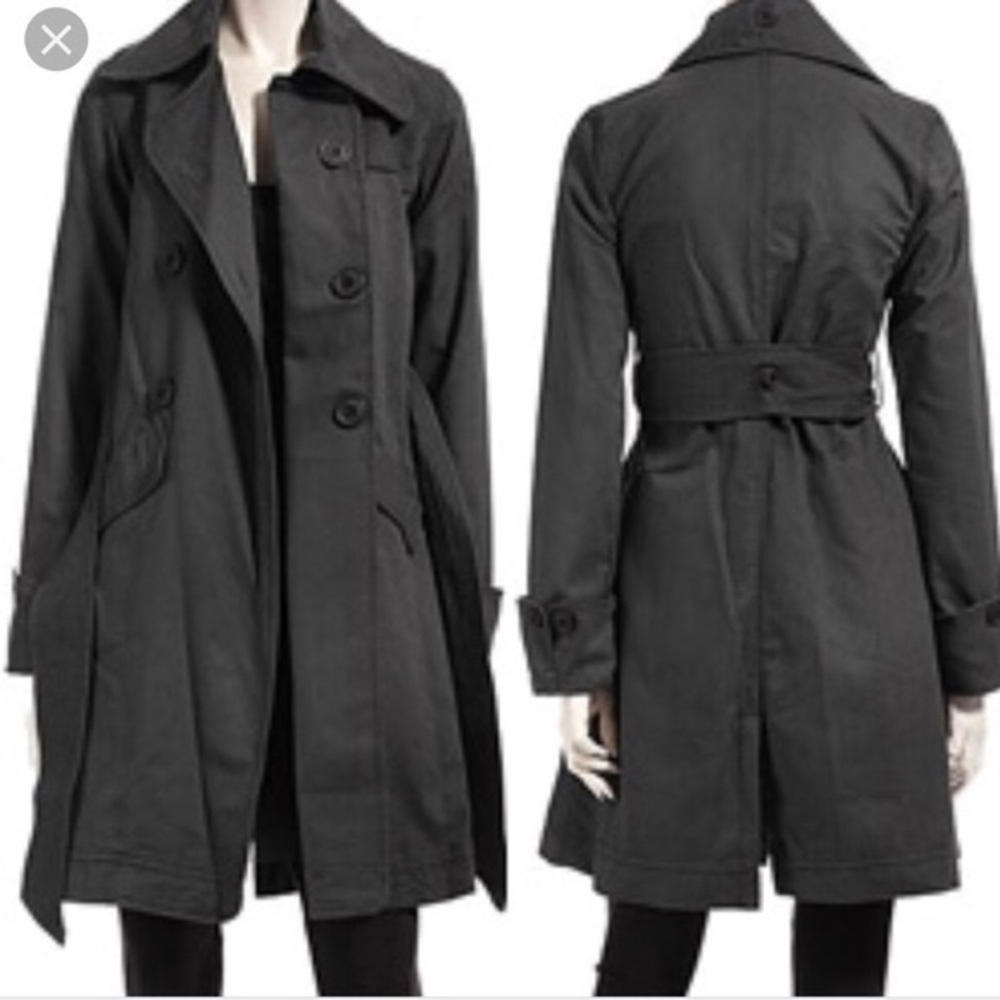 Mike & Chris NWT Black Double Breasted Trench Coat